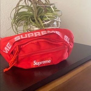 Red supreme Fanny pack